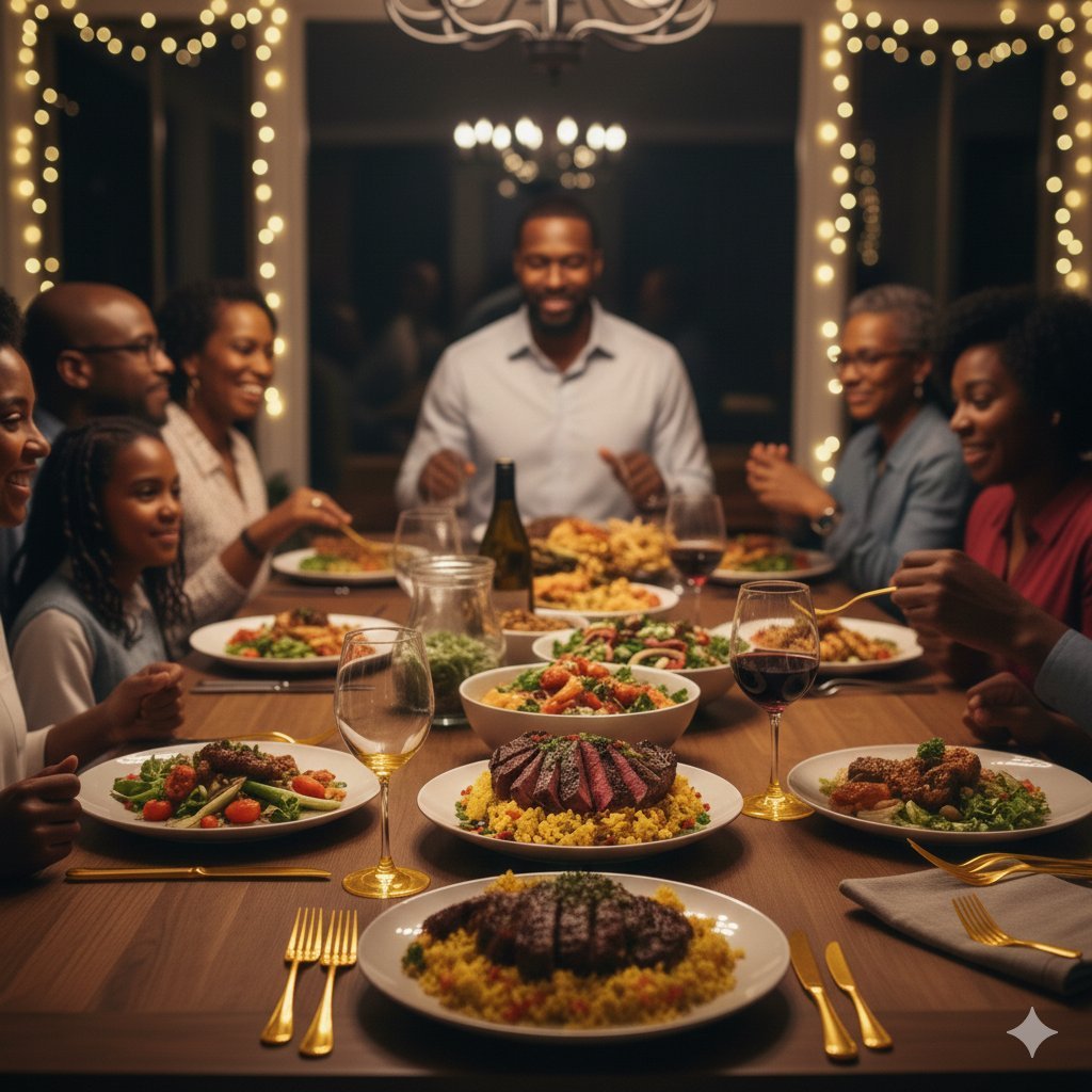 Family enjoying The Take Out